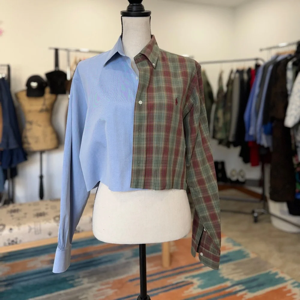 Reworked Unisex Button Down Shirt - Picture 4 of 9
